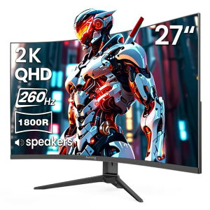 �y27�C���`�Q�[�~���O���j�^�[�zSueveryWQHD2560x1440260Hz�p�ȃ��j�^�[1800R�f�B�X�v���CHDMI2.0&DP1.4�u���[���C�g�y���X�Β����L������p�Ǌ|���Ή�