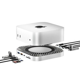 Mac Mini M4 対応ハブ RayCue USB-Cハブ 10-in-1 -NVMe SSD拡張機能搭載 HDMI 4K 60Hz USB-Cデータポート Micro/SDカードスロット USB-A(10/5Gbps) ヘッドホンジャックポート