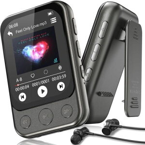 ODEJOI 32GB �N���b�v�� MP3�v���[���[ Bluetooth 5.3 �X�s�[�J�[���� 2�C���`HD�^�b�`�X�N���[�� FM���W�I �_�C���N�g�^�� HIFI���� �y�ʁE���^ �|�[�^�u�����y�v���[���[ �V���b�t���Đ� �ڊo�܂��c