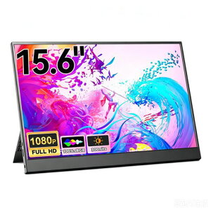 Laptomo ���o�C�����j�^�[ 15.6�C���` 1920x1080 FHD IPS�t�� ����� ���o�C���f�B�X�v���C �������X�^���h ���^ �T�u���j�^�[ �y�� �����^�� Type-C/Mini HDMI�[�q