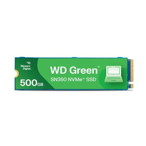 Western Digital 500GB WD Green SN350 NVMe ����SSD �\���b�h�X�e�[�g�h���C�u - Gen3 PCIe, M.2 2280, �ő�2,400MB/�b - WDS500G2G0C