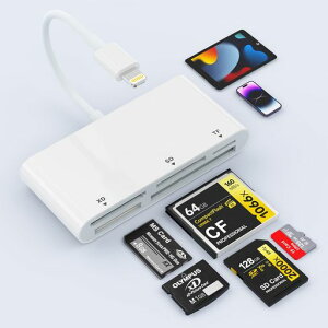 y2024KFؕiziPhoneJ[h[_[5in1Lightning-SD/TF(MicroSD)/MS/XD/CFJ[h[_[iPhone/iPadɓKpOTGΉݒsvof[^]