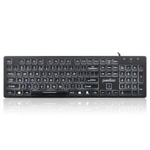 Perixx PERIBOARD-317 �L��USB �r�b�O�t�H���g �L�[�{�[�h ���FLED�o�b�N���C�g�t�� US���C�A�E�g
