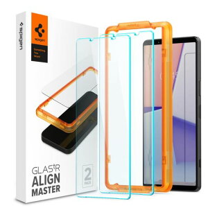 Spigen Xperia 1 V �K���X�t�B���� �K�C�h�g�t�� AlignMaster Xperia 1 V �p �Ή� �ی� �t�B���� 2����