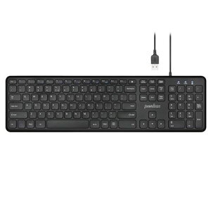 Perixx �y���b�N�X PERIBOARD-210 �L�[�{�[�h �L�� �t���T�C�Y �p���^�O���t�L�[ �X�����f�U�C�� �É� �p��z�� �u���b�N (USB-A)