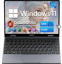 CHUWIノートパソコンOffice2024搭載10.5インチMiniBookXN15016GRAM+512GROM+1TBSSD拡張+360°回転タッチスクリーン1920*120016:10IPSディスプレイ最大3.6GHz