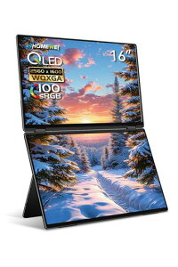 EHOMEWEI�f���A�����j�^�[16�C���`QLED2.5K2560x1600�f���A���f�B�X�v���C�܂肽���݃~���[�����O�g�����^6mmXQ-160NW