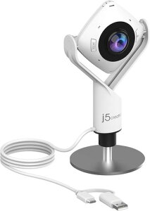 j5create360°USB�~�[�e�B���OWeb�J������c���J����1080p���E���]�@�\�S�w�����}�C�Nx26��ރ��[�h(�p�m���}�A2�����A�z�X�g�A�f���A���z�X�g�A�V���O���A���C�h�r���[)�^�b�`�o�[���ڃv���O�c