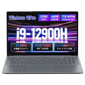�m�[�g�p�\�R���y����Corei9-12900H14�R�A20�X���b�h(�ő�5.0GHz)32GBDDR4(64GB�g���\)|1TB����PCIe3.0NVMeSSD�z�m�[�g�p�\�R��15.6�C���`51.3Wh��e�ʃo�b�e���[