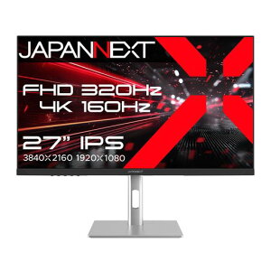 JAPANNEXT27�C���`IPS�p�l������DualFrameRate(4K:160Hz/�t��HD:320Hz)�Ή�4K(3840x2160)�𑜓x�Q�[�~���O���j�^�[JN-IPS27G1632UF-HSPHDMIDP