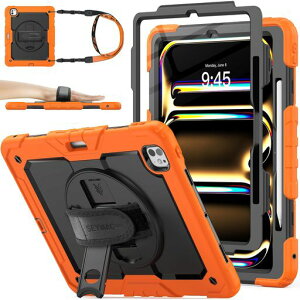 SEYMACstock2024N13C`iPadPro(M4)ϏՌP[XیtBty[360°]X^hnhXgbvV_[XgbvSʕیJo[iPadPro132024p^(IW)