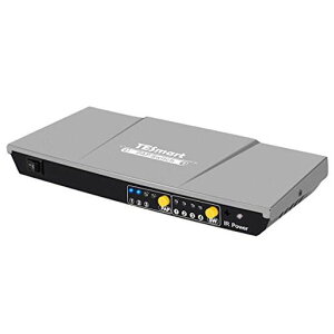 TESmart HDMI�X�C�b�` PAP�@�\ HDMI�Z���N�^�[ ��ʕ����� 4����1�o�� HDMI�ؑ֊� �u�Ԑؑ� HDMI �؂�ւ� 4��ʓ����o�� IR�����R���t 1080P@30Hz/3D/HDCP1.4�Ή� ����/�蓮�ؑ� (�O���[)