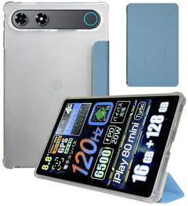 ��p�P�[�X For ALLDOCUBE iPlay 80 mini Turbo �P�[�X �J�o�[ PU+TPU�f�� (�u���[)