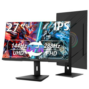 XUNDEFINED 27�C���` 4K �Q�[�~���O���j�^�[ �f���A�����[�h UHD@144hz/FHD@288hz Fast IPS 1ms(MPRT) sRGB126%�L�F�� 1.07B(8 bit +FRC) HDR FreeSync/VRR�Ή�