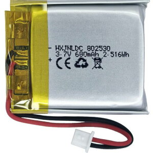 DC3.7V680mAh802530�[�d�\���`�E���|���}�[�d�rforDIY3.7-5V�d�q���i�A����2���d�r����������