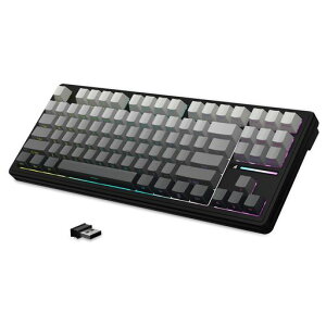 MAMBASNAKE x ATTACK SHARK M87PROV2 ���J�j�J���Q�[�~���O�L�[�{�[�h �R���p�N�g 80% 87�L�[ PBT�����X�^�C���L�[�L���b�v 3�ڑ����[�h Bluetooth5.0/2.4Ghz/Type-C �A���`�S�[�X�g