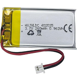 DC3.7V260mAh402035�[�d�\���`�E���|���}�[�d�rforDIY3.7-5V�d�q���i�A����2���d�r����������