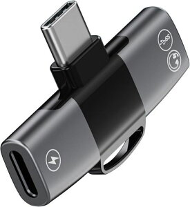 Topamz�yiPhone16/15�V���[�Y�Ή��z2in1�^�C�vC�C���z���ϊ��A�_�v�^���y�����Ȃ���[�d�ł�Type-Cto�f���A��USB-C�C���z���W���b�NPD100W�}���[�dDAC����Hi-Fi����