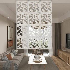 デコラティブパーテーション12枚セット幾何学模様花柄彫刻パネル部屋仕切り壁スクリーンリビング寝室オフィス用(210)