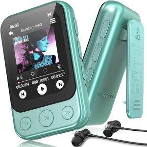 ODEJOI 64GB �N���b�v�� MP3�v���[���[ Bluetooth 5.3 �X�s�[�J�[���� 2�C���`HD�^�b�`�X�N���[�� FM���W�I �y�ʁE���^