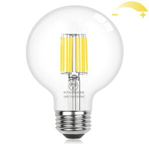 WonninekフィラメントLED電球エジソン電球PSE認証済みE26口金(10W)100W形相当G95電球色相当2700K高輝度1535lm高演色性Ra95+広配光タイプ360度発光クリアLED電球クラシック