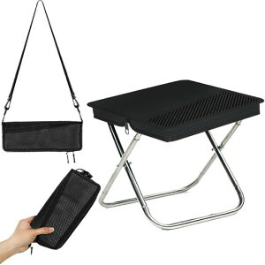 折りたたみ椅子万博ミニアウトドアチェアショルダー&2ポケット&クッション付き0.35kgお出かけ便利カーボンスチール静態耐荷重120kg動態耐荷重100kg折り畳みコンパクトイスミニ椅子【2025New…