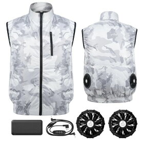 [TIWOUN] 【2026新登場&体感-12°C】 ファン付きベスト 大容量バッテリー付き 空調作業服 ワークマン 冷却ベスト