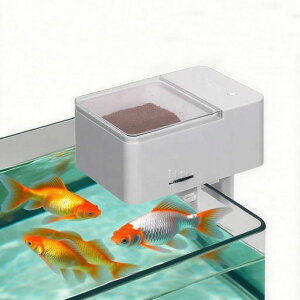 自動給餌器魚自動魚用オートフィーダー定時餌やり器タイマー設定可能給餌量調整可能防湿設計密閉式防湿設計静音静音熱帯魚金魚亀水槽や小魚の飼育に最適水槽用(容量100ml、約50gの餌)