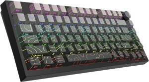 ���C�����X�Q�[�~���O�L�[�{�[�hWomier�Q�[�~���O�L�[�{�[�h75%���C�����X���J�j�J��BT5.0/2.4GHz/USB-C�A�z�b�g�X���b�v�Ή��A���O�����ς݃��j�A�X�C�b�`�A�K�X�P�b�g�\���ARGB�o�b�N���C�g�c