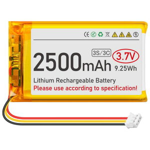 3.7V���`�E���C�I���d�r2500mAh903659�[�d���d�r���`�E���|���}�[�d�rLipo�o�b�e���[JST�s�b�`1.5mm3���R�l�N�^�����ی��H�t���\�j�[Playstation5Dualsense�R���g���[���[
