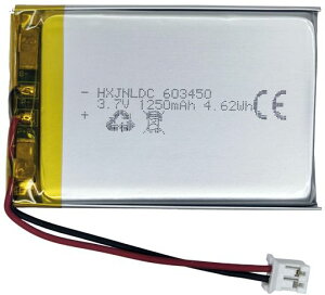 DC3.7V1250mah603450�[�d�\���`�E���|���}�[�d�rforDIY3.7-5V�d�q���i�A����2���d�r����������