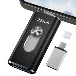 256GBusbメモリ【アプリ不要・アルバムから写真保存】4in1プッシュ型Phone対応スマホ携帯高速データ保存バックアップiOS/Type-C/USB/MicroUSBフラッシュメモリ外付けストレージスライド式容量不…