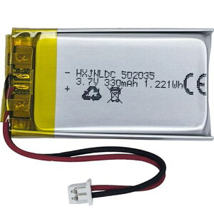 DC3.7V330mAh502035�[�d�\���`�E���|���}�[�d�r��DIY3.7-5V�d�q���i�ɓK���Ă���A2���d�r��LED�����v��������Ă���
