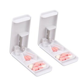 DFSUCCES 薬カッター 錠剤カッター 薬の調整 半割 切りやすい 携帯便利 ピルケース ピル ピルカッター