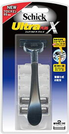 シック SCHICK ウルトラ プラスX ホルダー 2枚刃 替刃2コ付 替刃(1コは本体に装着済み)