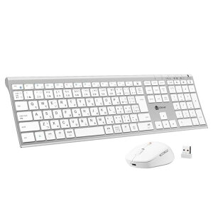 iClever �L�[�{�[�h �}�E�X�Z�b�g ���C�����X Bluetooth&2.4G JIS���{��z�� �t���T�C�Y �e���L�[�t�� �}�E�X4�i���߉\DPI �É� ���^ �y�� ���� Type-C�[�d�� �p���^�O���t�� �f���A�����[�h �p�\�c