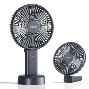 HandFan �g�ѐ�@ �n���f�B�t�@�� ��@���^ �傫���T�C�Y ���a16.5cm Type-c�[�d�� 4000mAh�d�r���� �莝���E���p 6�K�i���� �z�b�g�t���b�V���Ή�(�_�[�N�O���[)