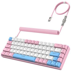 T8 �L�� 65% ���J�j�J���Q�[�~���O�L�[�{�[�h RGB LED �o�b�N���C�g�t�� �� (pink)