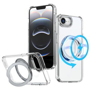 PRODELI For iPhone 17e/16e ��p �P�[�X ��4���� �J�o�[ 360°��]�X�^���h�@�\ �ČRMIL�K�i iPhone 17e �P�[�X �ϏՌ� ���C�����X�[�d�Ή� �����h�~ �����Y�ی� �C�菝�h�~ �}�b�g�� ������� �����O