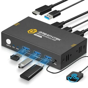 KEBENESUSB3.0KVMXCb`A2PC1̃j^[ɐڑA4K@60Hz𑜓xAHDMIKVMؑ֊21óA{^&LR؂ւΉAd/c/yɍœK