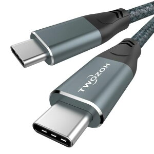 Twozoh4KUSBC�P�[�u��100W4.5M(All-in-One)USB3.2Gen2X220Gbps�f�[�^�]��PD�����[�dUSBC3.1TypeC�P�[�u��4K@60Hz�r�f�I���j�^�[�i�C�����ґg�R�[�h