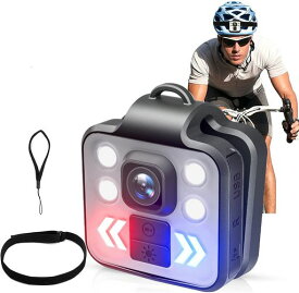 ボディカメラ アクションカメラ ウェアラブルカメラ ヘッドランプ型ビデオカメラ 長時間録画対応1080P 防水ヘッドライトビデオカメラ 登山 釣り キャンプ アウトドア スポーツ ハンズフリービデオカメラ USB充電式 ヘルメット型ビデオカメラ