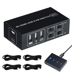 ELEVIEWKVM�X�C�b�`4KHDMIUSB�ؑ֊�4�|�[�g(PC4��p)4K@60HzHDMI2.0HDCP2.2�L�[�{�[�h/�}�E�X/���j�^�[�����L�ȒP�ڑ��h���C�o�[�s�v�茳�X�C�b�`&USB�P�[�u���t��EHD-611N