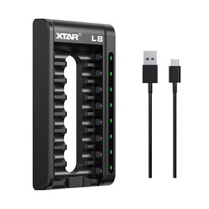 XTAR L8�d�r�[�d�� 1.2V�j�b�P�����f /1.5V���`�E���P3 �P4�[�d�r�ɑΉ� 8�{�����Ɨ��[�d�\ �d�r�������@�\