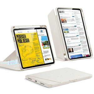 ESR iPad Air 11�C���` �P�[�X M4/M3/M2(2026/2025/2024)iPad Air ��5/4����(2022/2020)�Ή� �y�����[ �O�܂�X�^���h �c���Ή� ���p�x���� �ϏՌ� �S�ʕی� �I�[�g�X���[�v Pencil