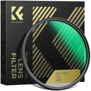 K&F CONCEPT 67mm True Color CPL�t�B���^�[ ���F�������\ �R���g���X�g ���˒��� �����ߗ� �~�Ό��t�B���^�[ ����28�w�R�[�e�B���O ���w�K���X ���������L�Y�h�~ (NANO-X�V���[�Y)