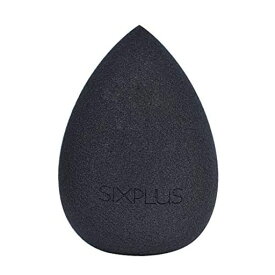SIXPLUS シックスプラス 多機能メイク用スポンジパフ 化粧スポンジ ドロップ型 メイクアップスポンジ 斜めカット 乾湿兼用 柔らかいメイク道具 ふわふわ化粧パフ メイクパフ(ブラック)