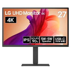 LG ���j�^�[ 27U730A-B 27�C���`/4K/IPS/��10.7���F�\��(8bit+FRC)/USB-C PD90W/���@�\�X�^���h