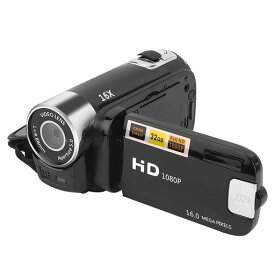 デジタルカメラ ビデオカメラ 小型軽量 2.4インチ画面 27度回転 32GB ビデオカメラ用充電器