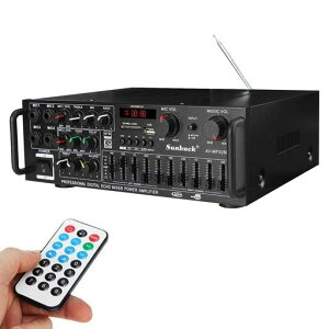 HiFiパワーホームアンプパワーホームアンプBluetoothオーディオサウンドアンプデジタルアンプオーディオアンプカラオケアンプ110VEQUSB車載4マイクカーアンプハイパワーカラオケアンプ低騒…